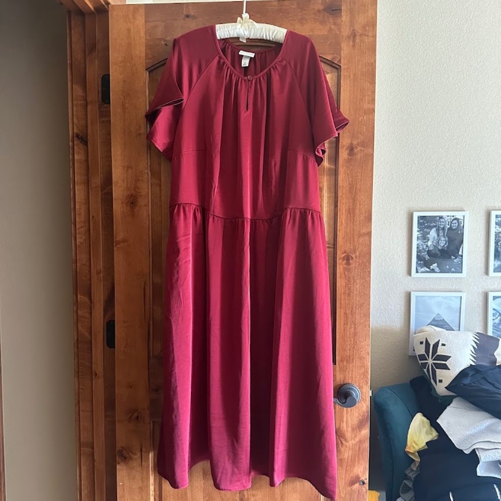 Ava & Viv Red Satin Dress | NWOT